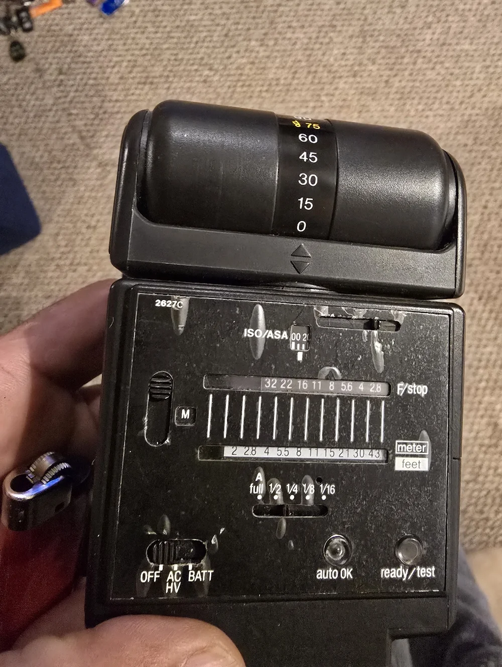 Vintage 1980s Auto 383 Super Black Camera Flash